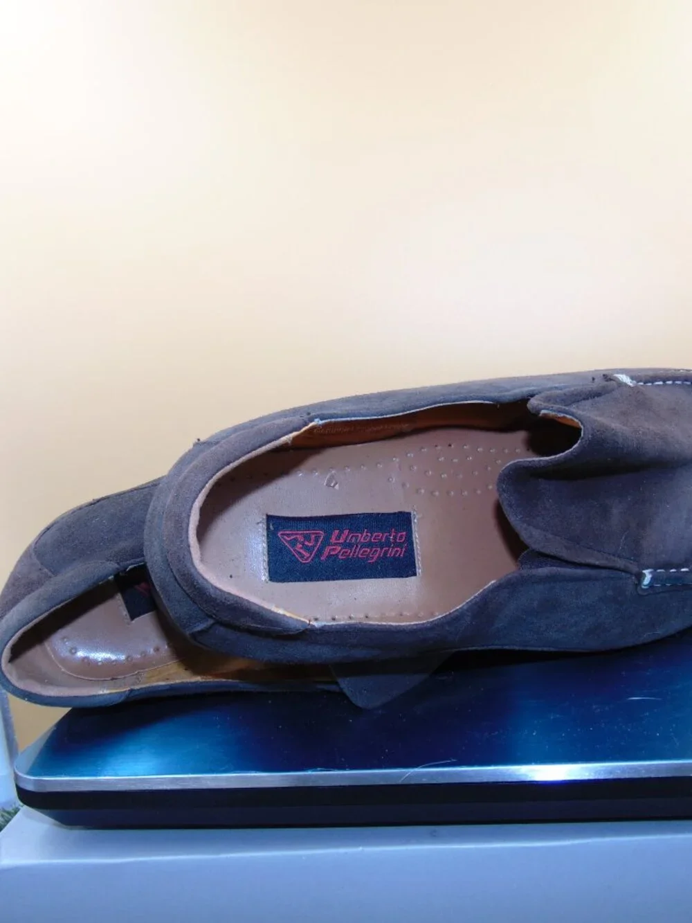 Umberto Pellegrini Dark Brown Suede Loafers Mens Size 12 Made in Italy